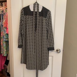 Loft medium swing dress with soft tie belt